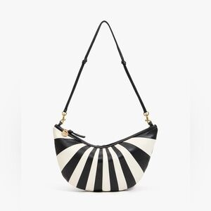 Clare V. Lune Bag Black Cream Sunburst NEW NWT